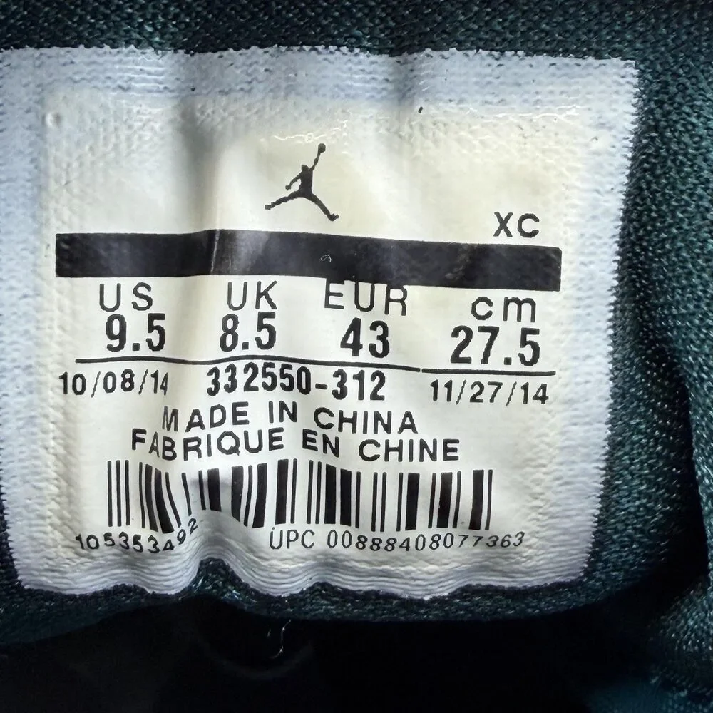 Jordan Shoes Mens Size 9.5 Teal Red Mid Top Basketball Sneakers 332550-312